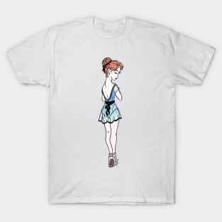 ballerina figure watercolor illustration T-Shirt